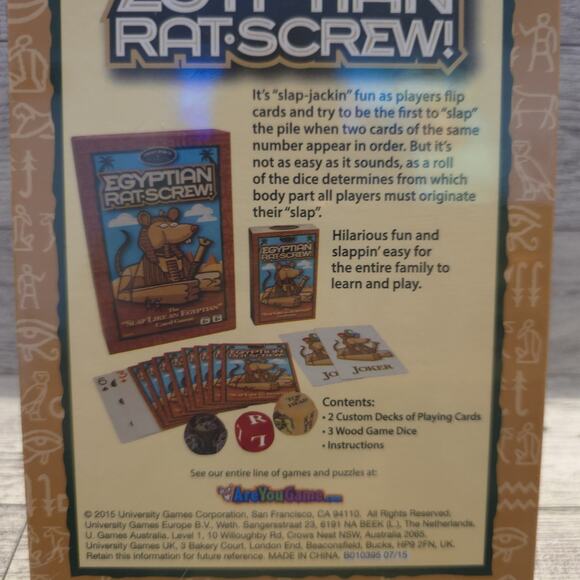 NEW! Egyptian Rat Screw The “Slap Like an Egyptian” Card Game Ages 8+ - Picture 4 of 8
